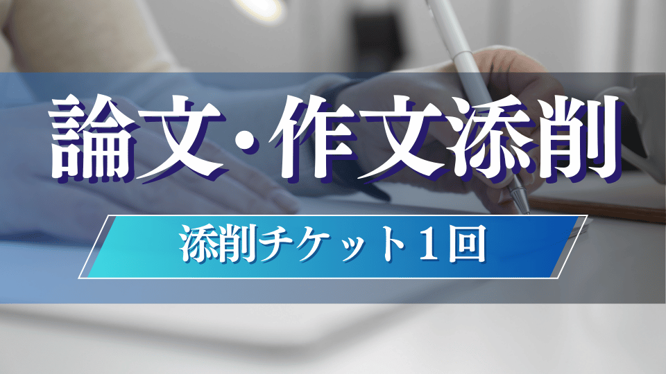 論文・作文添削（添削チケット１回）